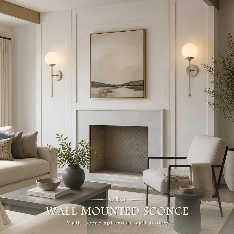 Ultra Chic Mid Century Wall Sconces In Brushed Nickel With Milky White Glass Globes And Pre Installed Bulbs Creating A Totally Chill Vibe For Your Space Snag This Fresh Two Pack Right Now