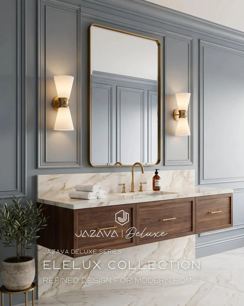 Stylish Two Light Up And Down Wall Sconce Featuring Frosted Pleated Glass Shading Wrapped In Matte Pale Brass For Effortless Vibe Setting Decor Lighting