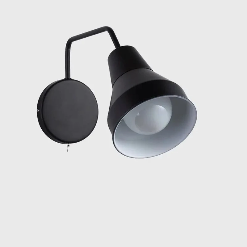 Straight Up Adjustable Iron Wall Sconce With Built In Power Switch Solid Rust Proof Matte Black Finish Easy Install Great For Bedroom Living Room Foyer Or Kitchen Island Modern Decor