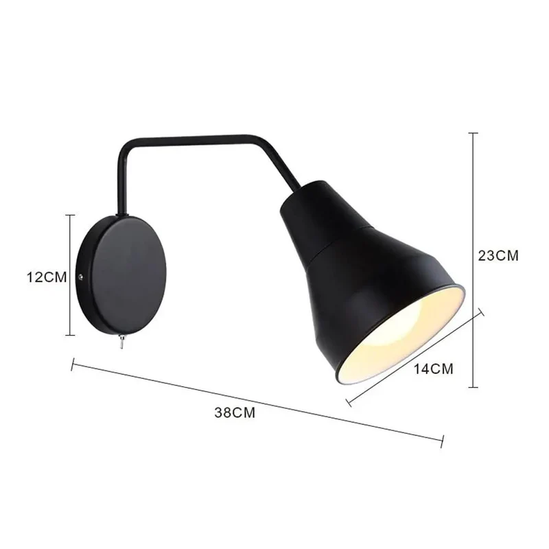Straight Up Adjustable Iron Wall Sconce With Built In Power Switch Solid Rust Proof Matte Black Finish Easy Install Great For Bedroom Living Room Foyer Or Kitchen Island Modern Decor