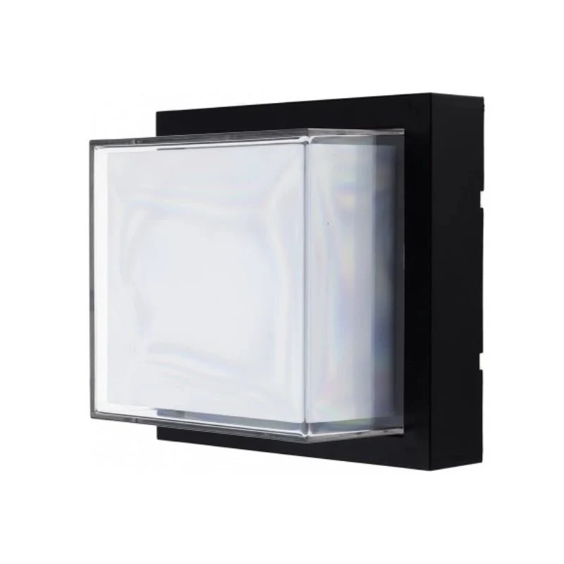 Applique Murale Noire Carrée LED 12W IP65