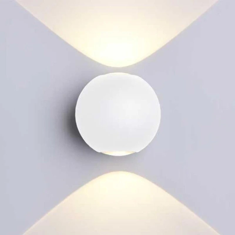 Applique Murale Blanche Design LED Double Faisceaux IP54 6W