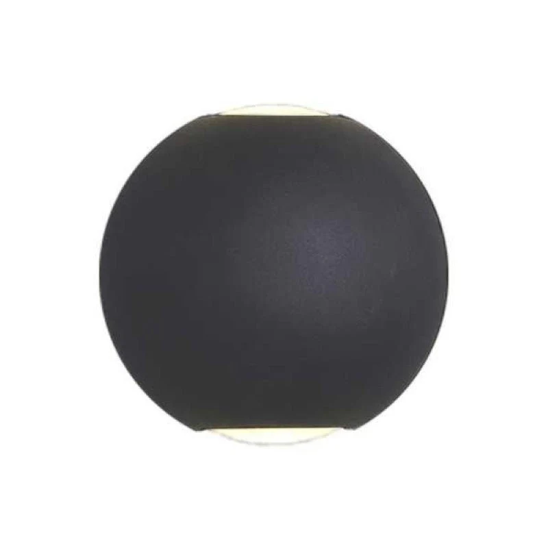 Applique Murale Noire Design LED Double Faisceaux IP54 6W