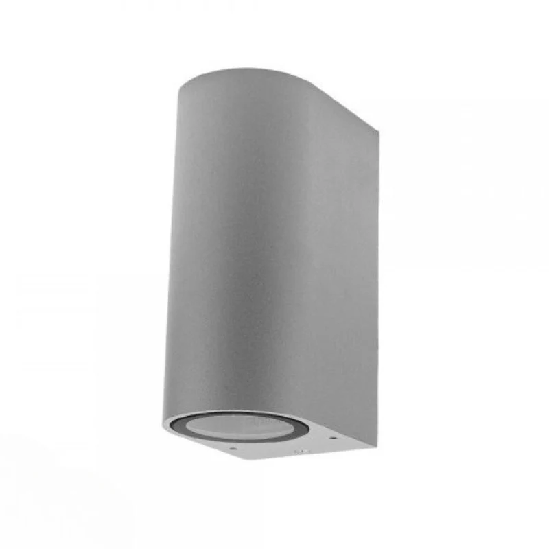 Applique Murale Argent LED IP44 double faisceau GU10