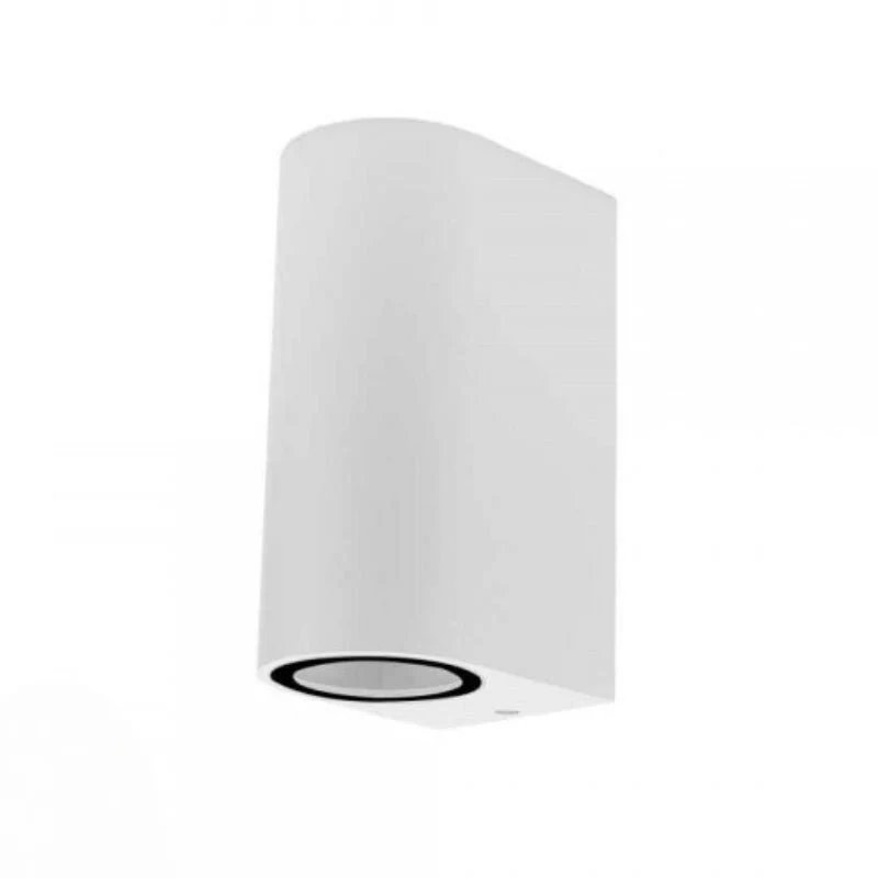 Applique Murale Blanche LED IP44 double faisceau GU10