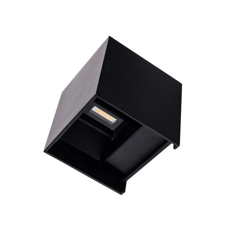 Applique Murale Noire Design LED 12W IP54 Carré