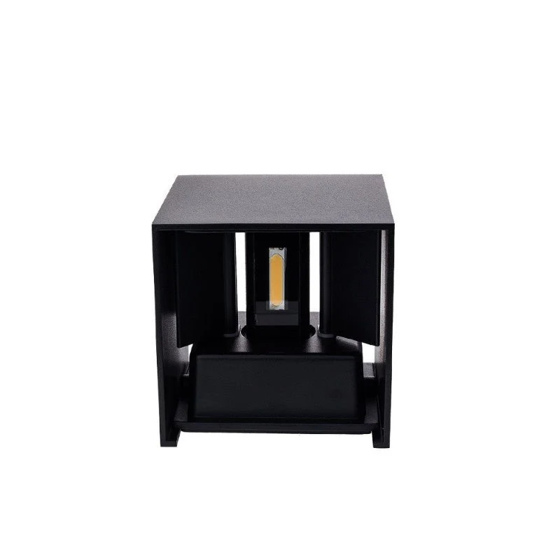 Applique Murale Noire Design LED 12W IP54 Carré