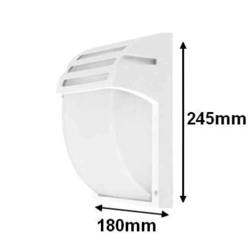 Applique Murale Blanche LED IP44 pour ampoule E27