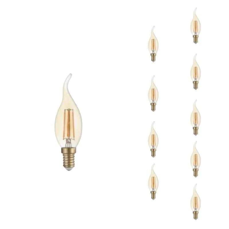 Ampoule LED E14 Flamme Filament 4W T35 - Pack de 10