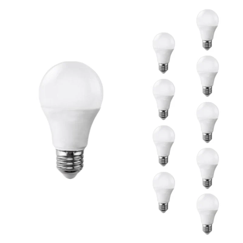 Ampoule LED E27 9W 220V A60 180° - Pack de 10