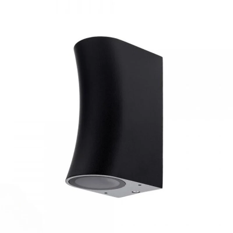 Applique Murale Noire LED IP44 pour 2 ampoules GU10