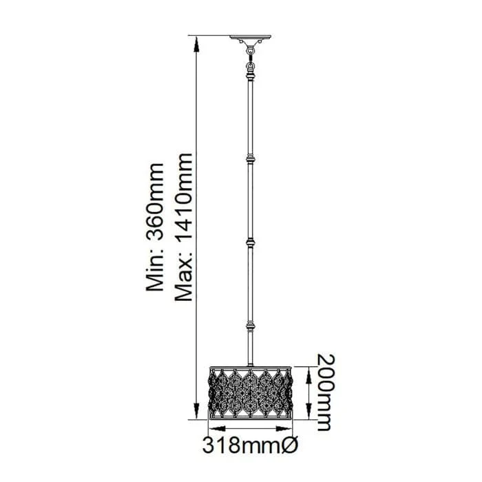 Lustre Argent Cristal