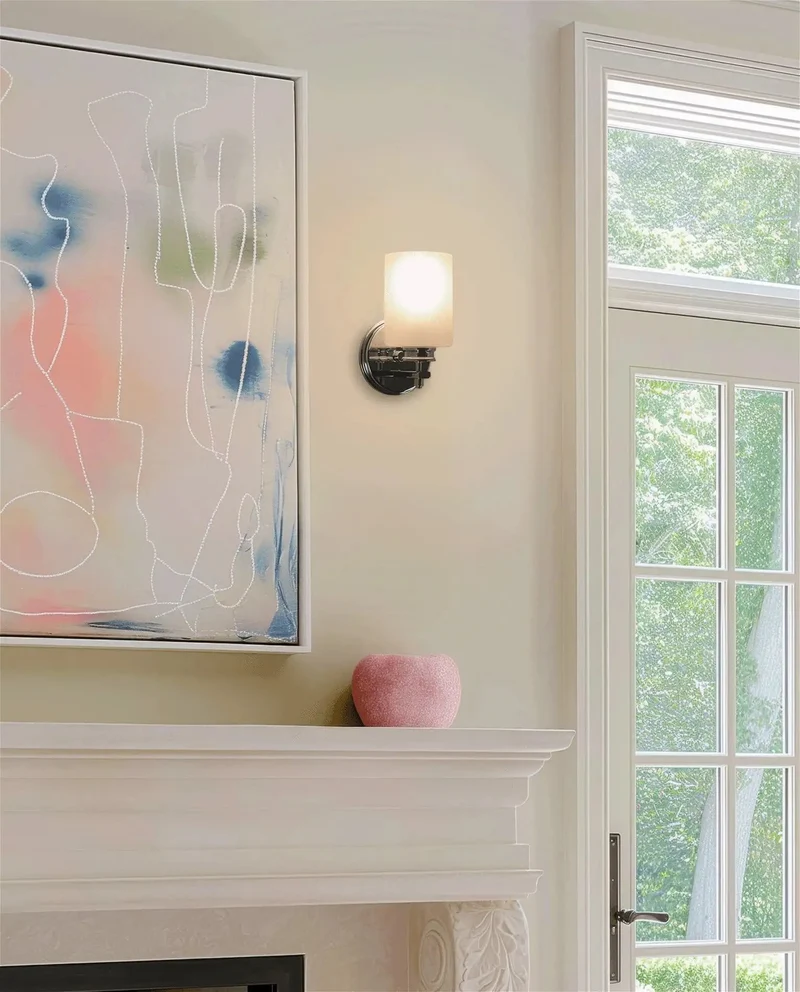 Top Shelf Eight Inch Modern Industrial Wall Sconces With Polished Chrome Finish And Frosted Seeded Glass Bubble Shades To Level Up Your Powder Room Or Vanity Setup Pack Of Two