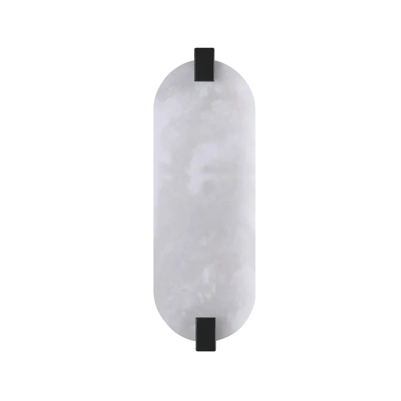 Hella Chic 2 Pack 15 Inch Black Wall Sconces With Natural Alabaster Oval Marble Shades For Farmhouse Bathroom Vanity 2 Light Dimmable Fixture Perfect For Sick Room Aesthetic And Fresh Home Decor Upgrade