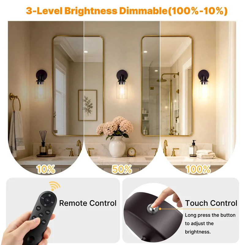 Battery Operated Wall Sconce Set Of Two Wireless Rechargeable Lighting Fixture With Hella Bright Lights Zero Drilling Install Perfect For Renter Friendly Spaces And Lowkey Home Decor Upgrades