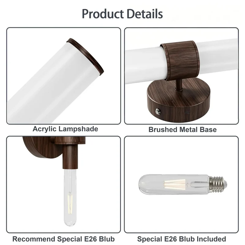 Set of 2 Top Tier Rechargeable Wall Sconces with 8000mAh Battery Life and Smart Remote Control for a Fresh Bedroom Vibe 20 Inch Wireless Lighting Setup with Dimmable Settings and Bulbs Included for Easy Home Upgrades