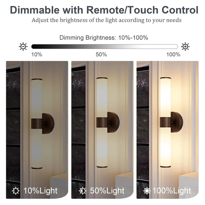 Set of 2 Top Tier Rechargeable Wall Sconces with 8000mAh Battery Life and Smart Remote Control for a Fresh Bedroom Vibe 20 Inch Wireless Lighting Setup with Dimmable Settings and Bulbs Included for Easy Home Upgrades