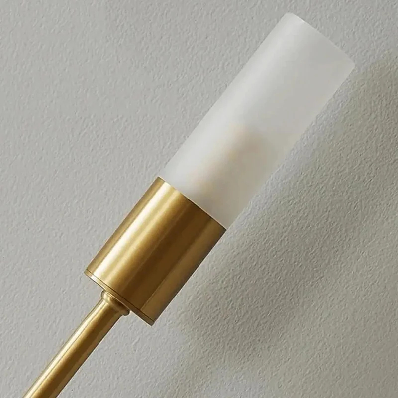 Modern Wall Sconce Featuring Smooth Linear Curves For Totally Fresh Up Down Ambient Lighting Crafted In Premium Brushed Gold Finish To Deliver Major Contemporary Vibes For Bedroom Or Entryway Walls