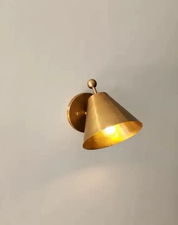 Heavy Duty Brass Wall Sconce With Slick Finial Accent Vintage Hardwired Wall Light Fixture For Living Room And Bedroom Delivering Top Tier Craftsmanship And Killer Ambient Glow To Your Space Design