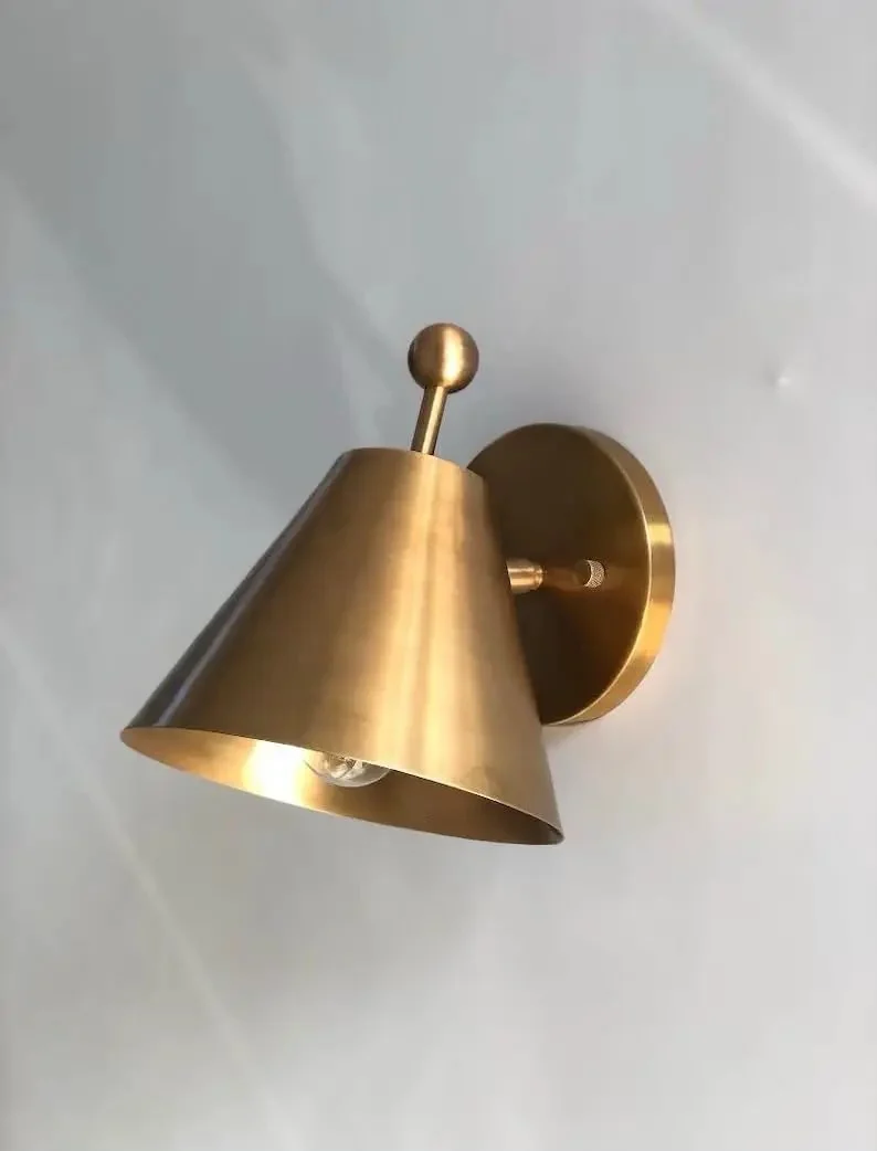 Heavy Duty Brass Wall Sconce With Slick Finial Accent Vintage Hardwired Wall Light Fixture For Living Room And Bedroom Delivering Top Tier Craftsmanship And Killer Ambient Glow To Your Space Design