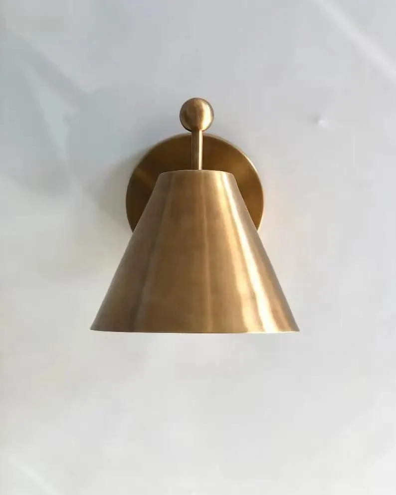 Heavy Duty Brass Wall Sconce With Slick Finial Accent Vintage Hardwired Wall Light Fixture For Living Room And Bedroom Delivering Top Tier Craftsmanship And Killer Ambient Glow To Your Space Design