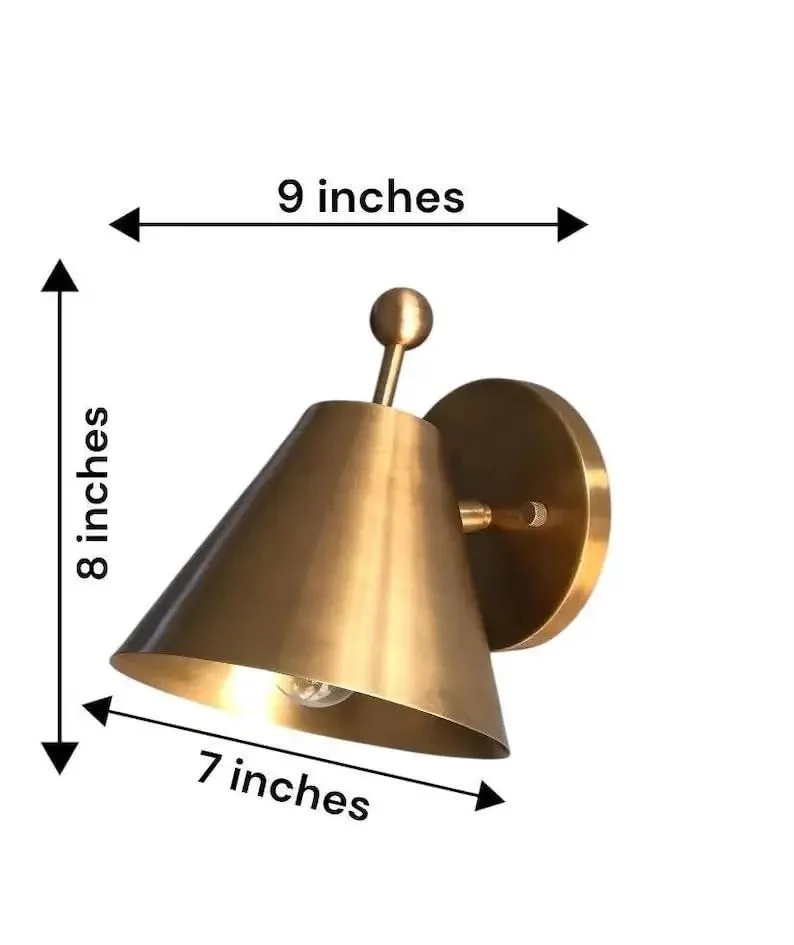 Heavy Duty Brass Wall Sconce With Slick Finial Accent Vintage Hardwired Wall Light Fixture For Living Room And Bedroom Delivering Top Tier Craftsmanship And Killer Ambient Glow To Your Space Design