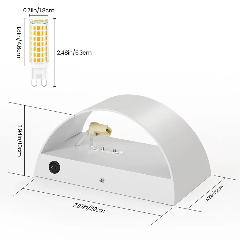 Modern White Led Wall Sconces With Built In Switch Hardwired Interior Lighting No Sweat Setup Contemporary Room Accent Dead Simple Operation Top Shelf Build Quality Smooth Lines
