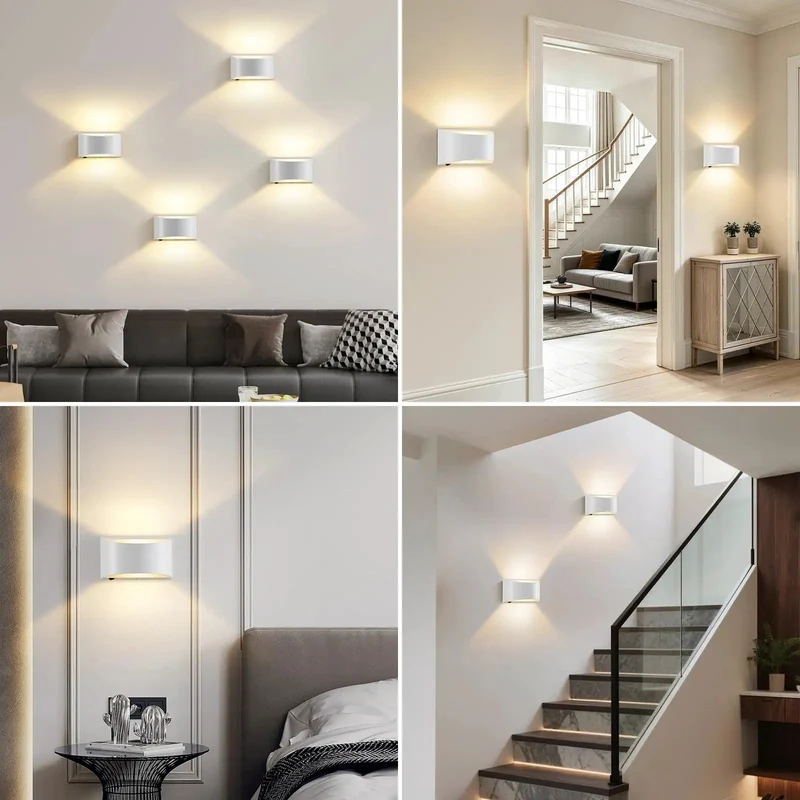 Modern White Led Wall Sconces With Built In Switch Hardwired Interior Lighting No Sweat Setup Contemporary Room Accent Dead Simple Operation Top Shelf Build Quality Smooth Lines