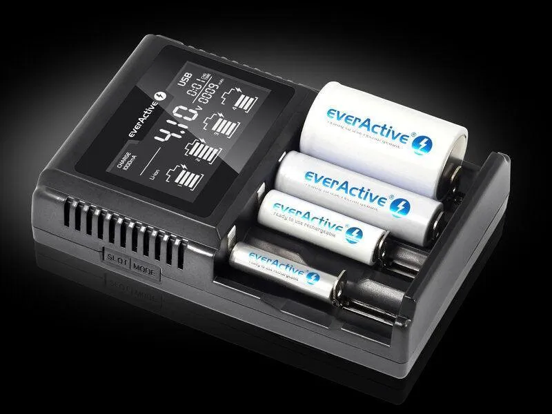 Chargeur pour 4 batteries Ni-Mh, Li-ion et LIFEPO4