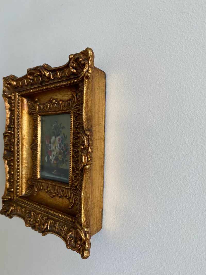 Peintures florales cadres dorés baroques