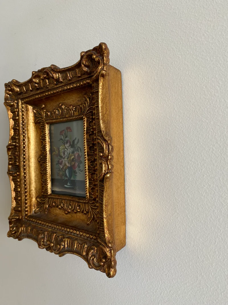 Peintures florales cadres dorés baroques