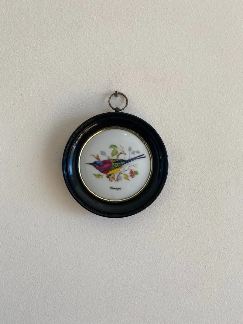 Médaillons oiseaux en porcelaine