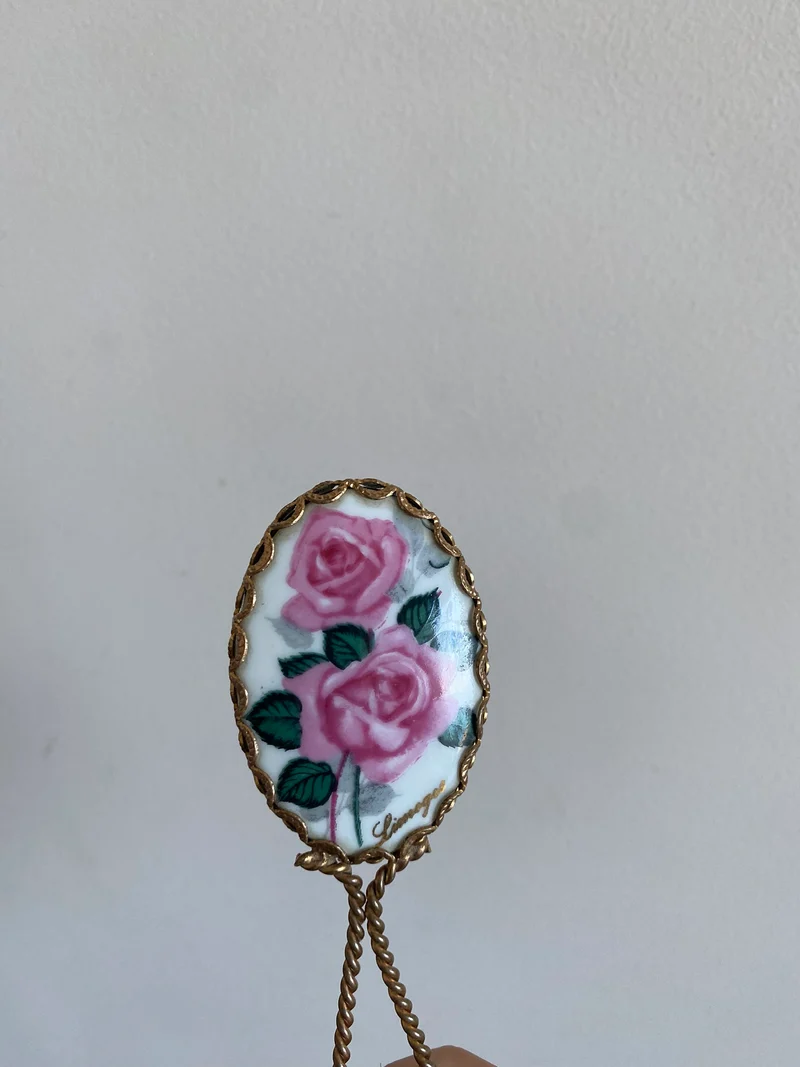 Miroir à main en porcelaine de Limoges taille XS