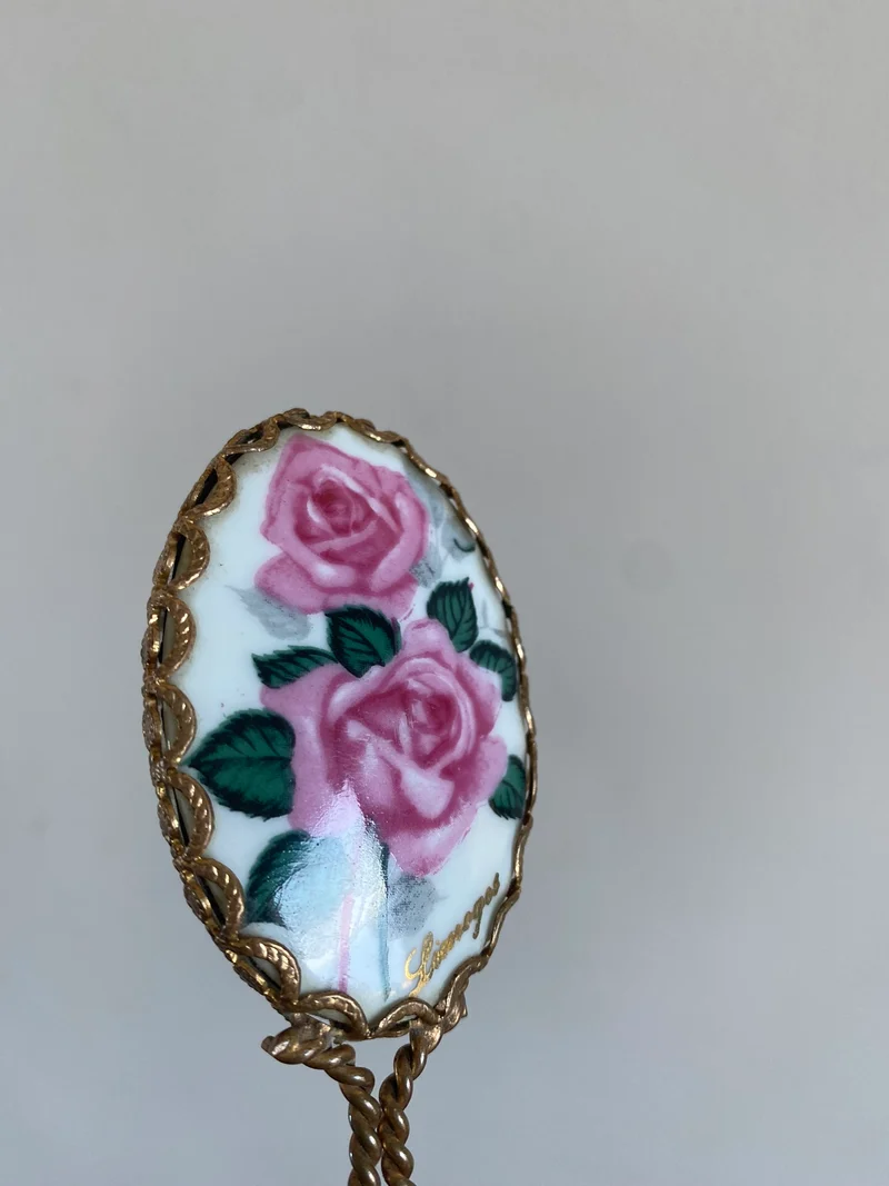 Miroir à main en porcelaine de Limoges taille XS