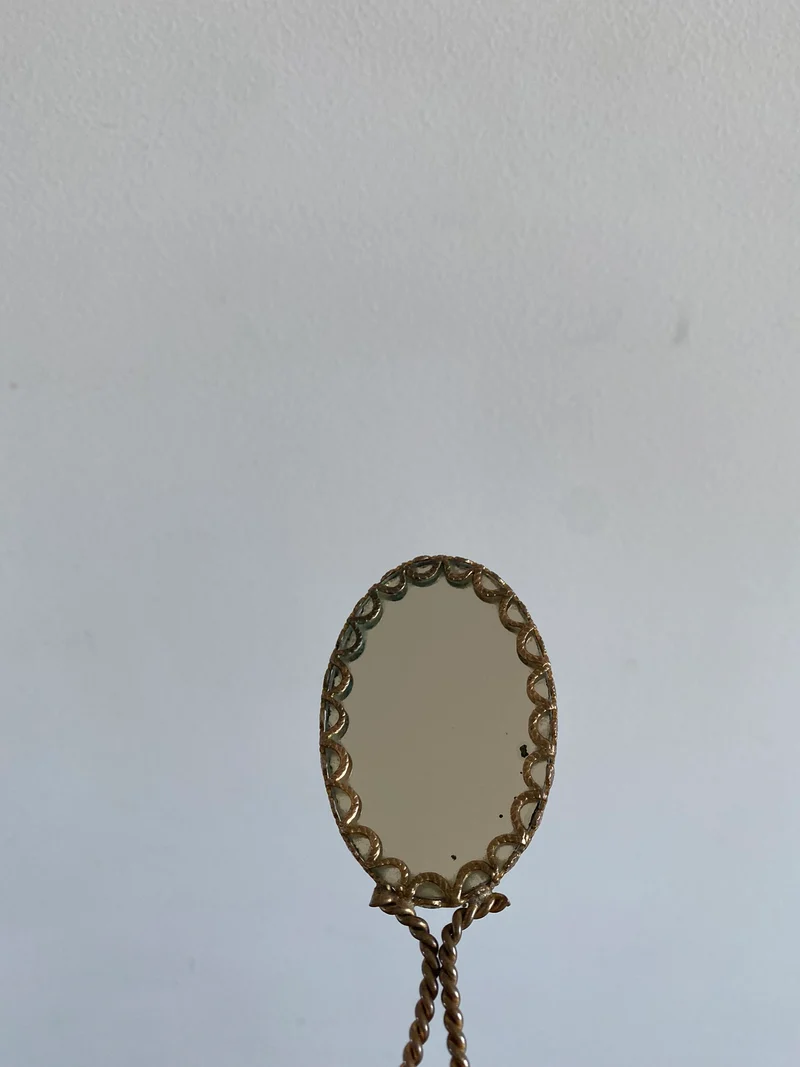 Miroir à main en porcelaine de Limoges taille XS