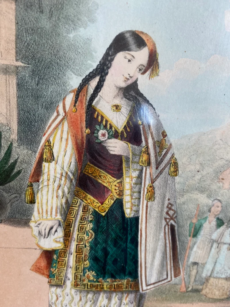 Gravures encadrées costumes d'époque