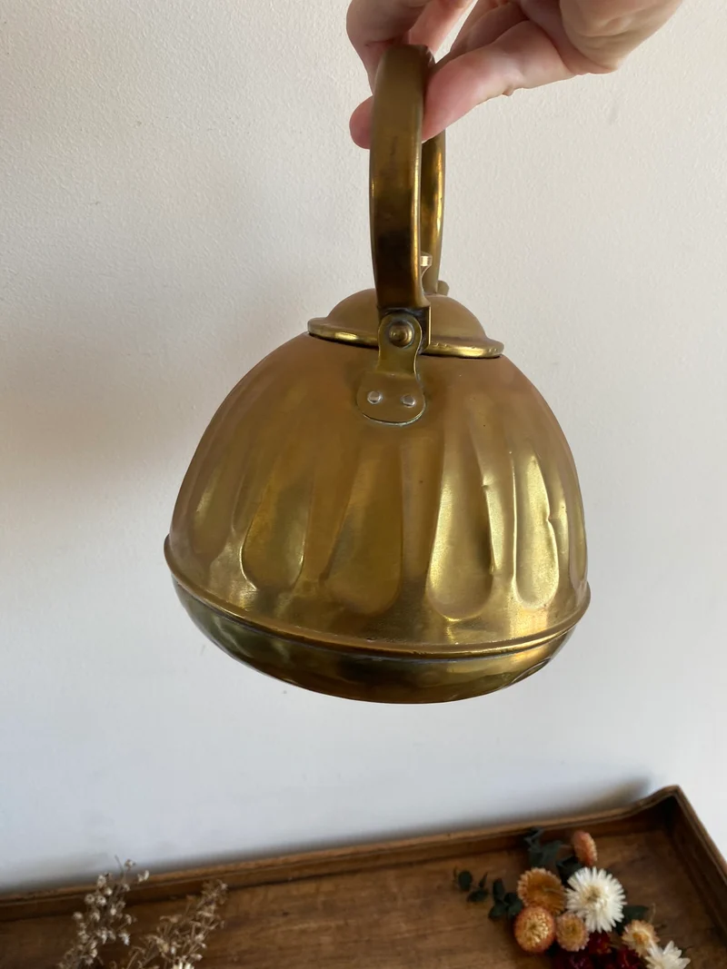 Cafetière en laiton et cuivre