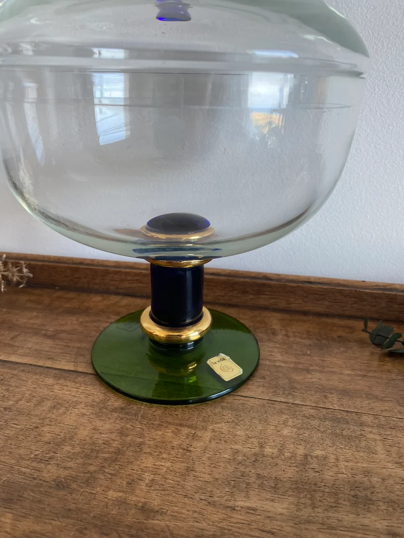 Bonbonnière La Vida en verre avec couvercle