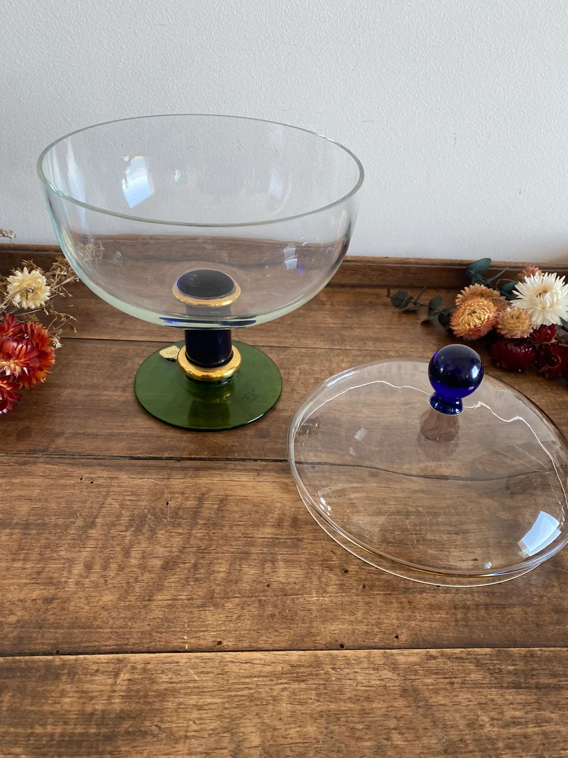 Bonbonnière La Vida en verre avec couvercle