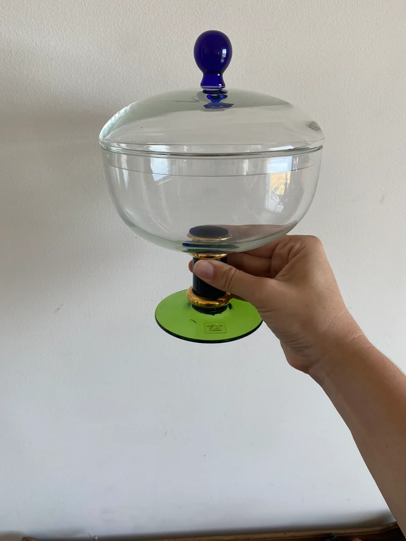 Bonbonnière La Vida en verre avec couvercle