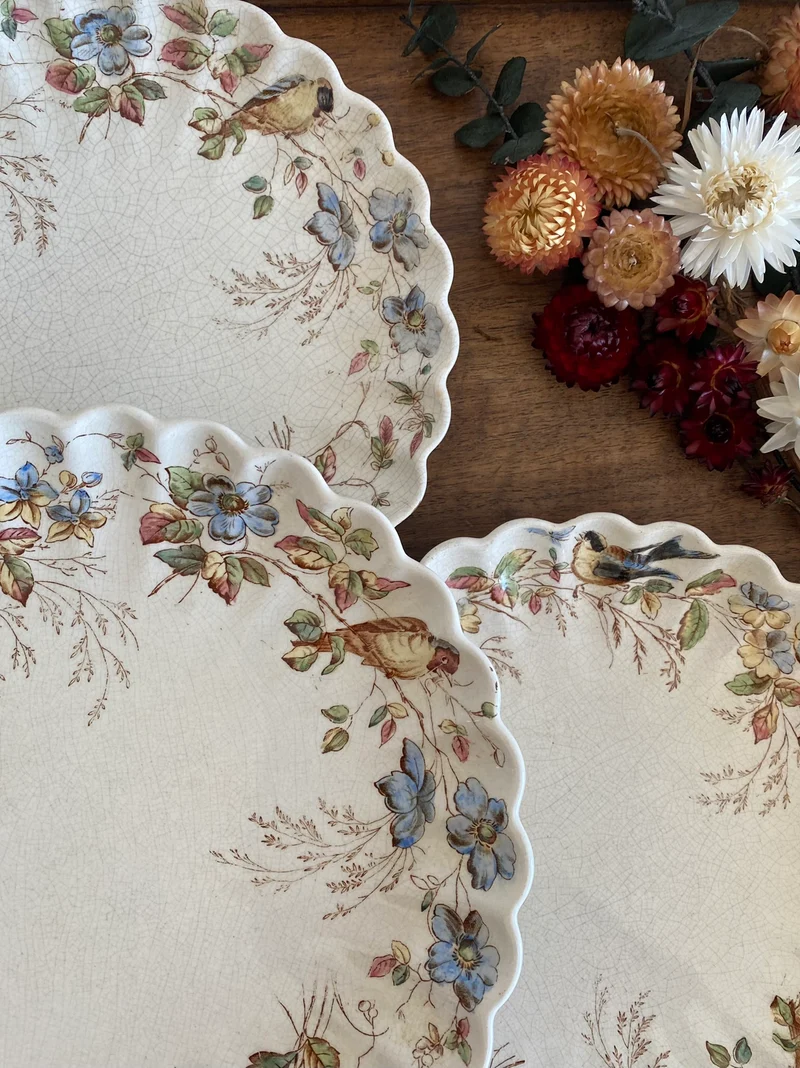Assiettes à dessert William Alsager Adderley & Co