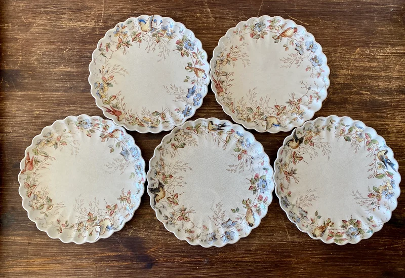 Assiettes à dessert William Alsager Adderley & Co
