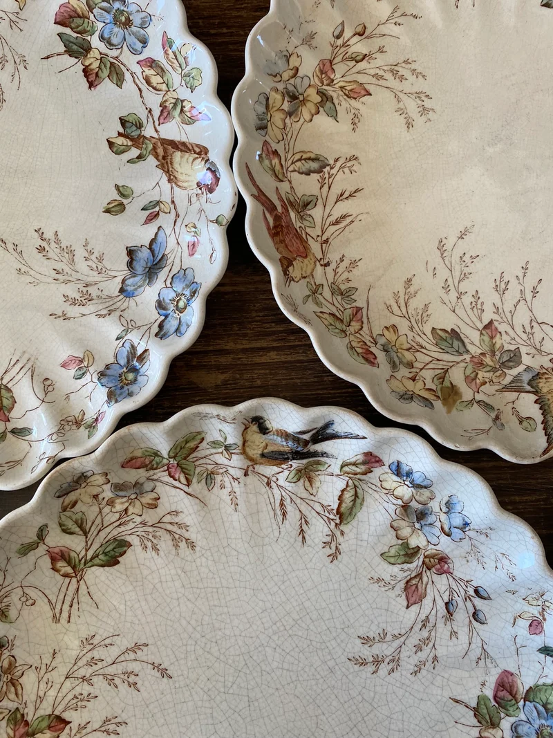 Assiettes à dessert William Alsager Adderley & Co