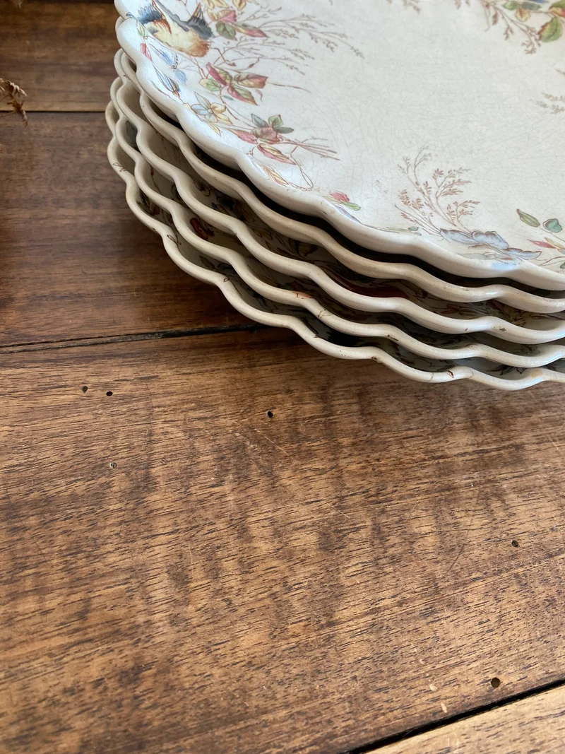 Assiettes à dessert William Alsager Adderley & Co