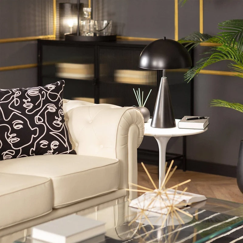 Lampe Champignon Métal Noir