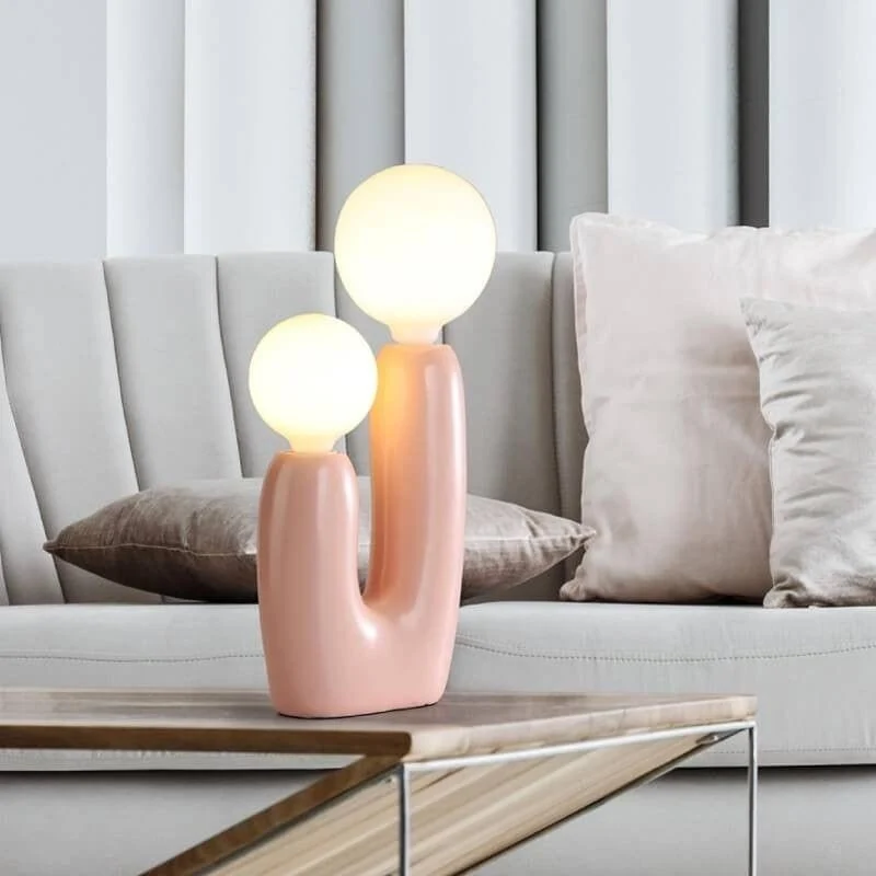 Lampe de table rose