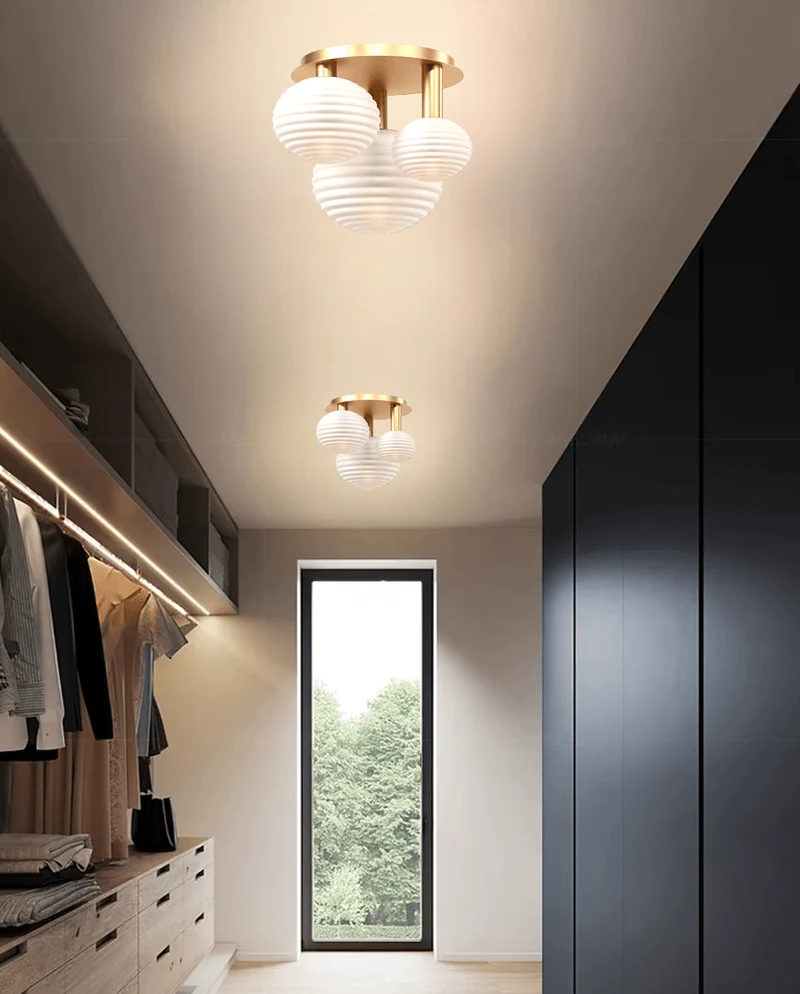 Plafonnier Verre Teinte Noir Salle de Bain