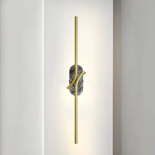 Applique LED Marbre Noir Dore Salon