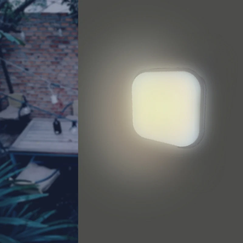 Pack de 5 - Applique LED Murale 20W Blanche Carré IP65