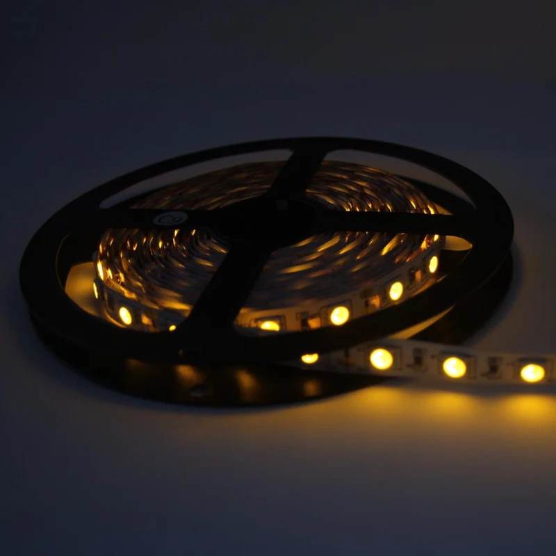 Ruban LED 12V 5M JAUNE 5050 IP20 60LED/m